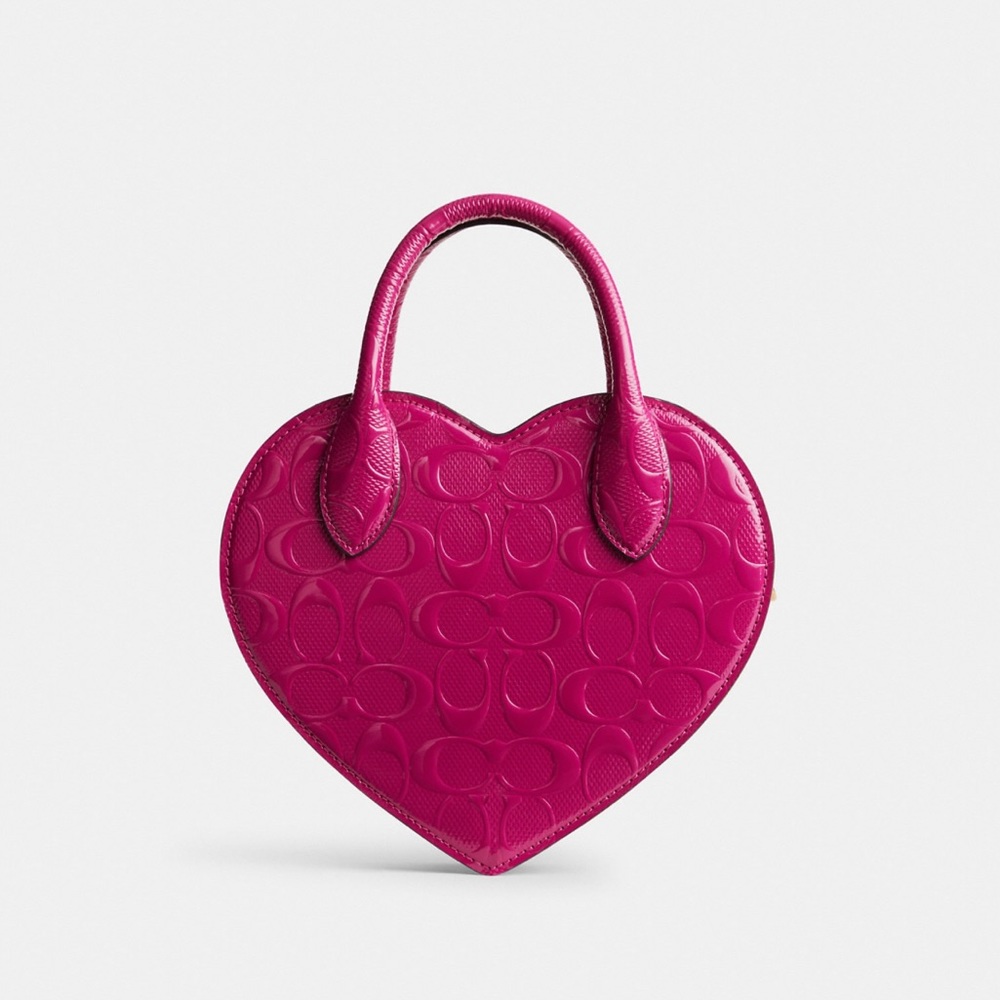 BRAND NEW MAGENTA HEART SHAPED COACH BAG!!!! 🩷 CROSSBODY PURSE!